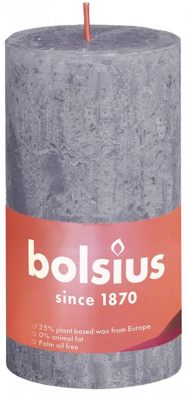 Bolsius Rustiekkaars shine 130/68  frosted lavender 1 Stuks