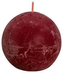 Bolsius Rustiek bolkaars shine 76 velvet red 1.00 Stuks