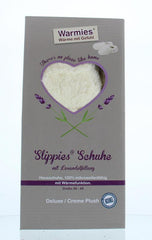 Warmies Slippies maat 4-7 (36-40) creme plush 1 Paar