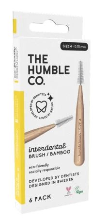 The Humble Co Interdental borstel 0.70 mm geel 6.00 Stuks