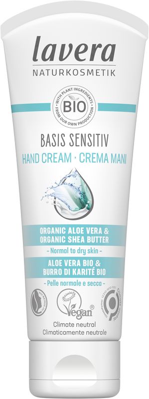 Lavera Basis Sensitiv handcreme/handcream bio 75 Milliliter