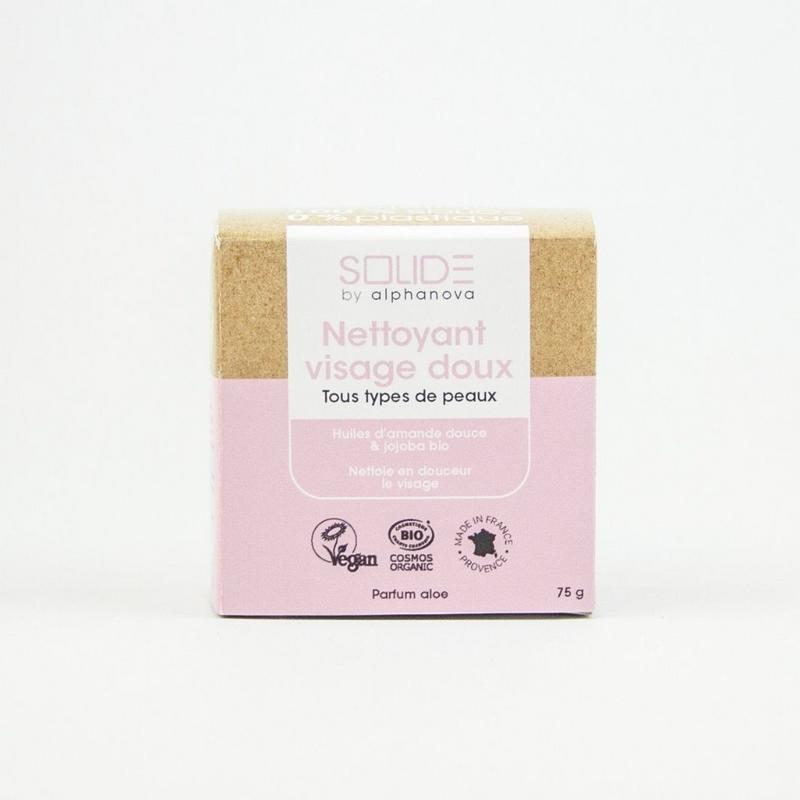 Alphanova Solide Cleansing bar bio gezicht alle huidtype 75 Gram
