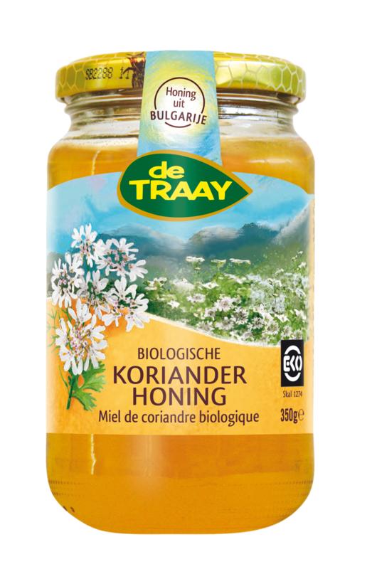 de Traay Koriander honing bio 350.00 Gram