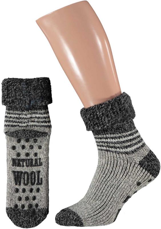 Apollo Slofsok grijs motief 39-42 1.00 Paar