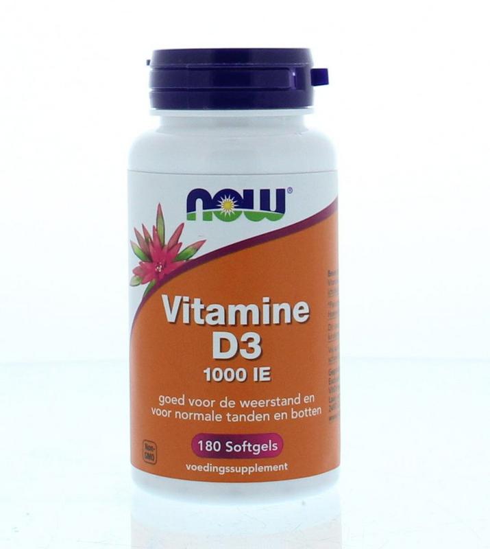 NOW Vitamine D3 1000IE 180 Softgels