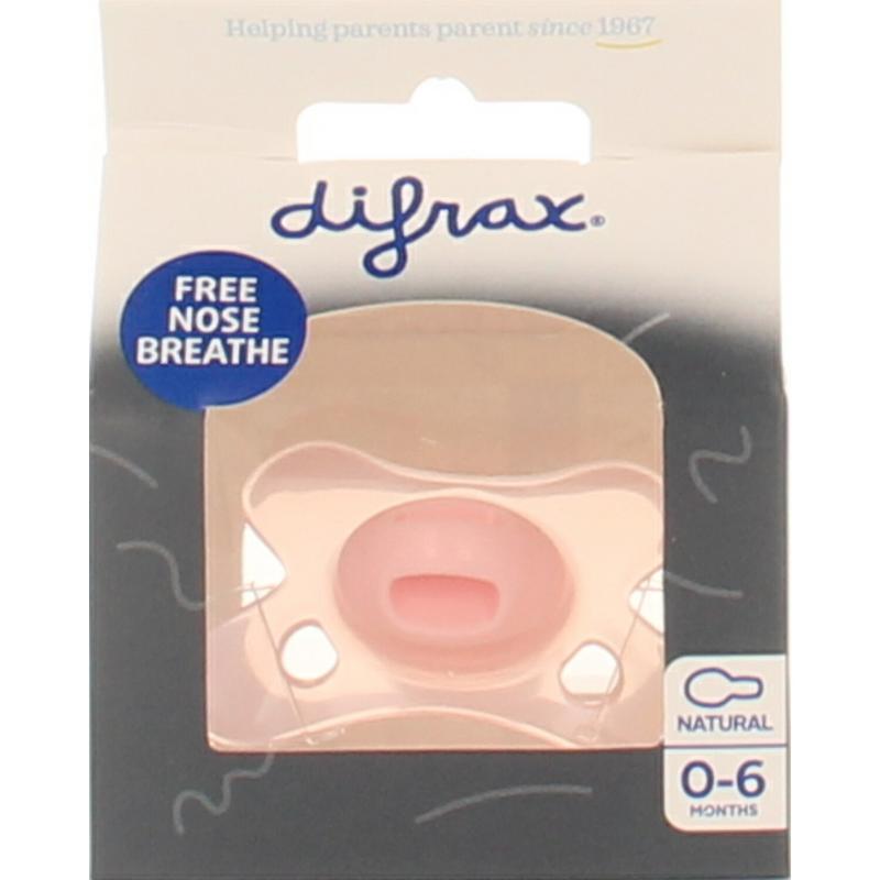 Difrax Fopspeen natural 0-6 meerdere kleuren 1.00 Stuks