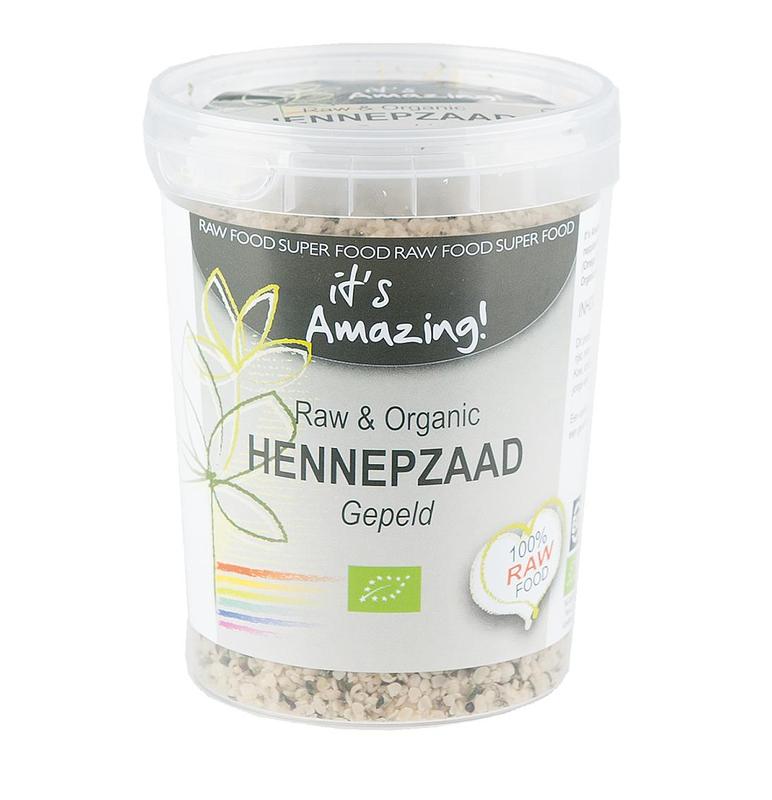 It's Amazing Raw & organic hennepzaad gepeld bio  250 Gram