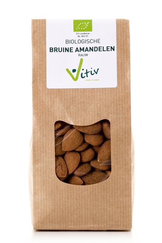 Vitiv Amandelen met vlies bio 500.00 Gram