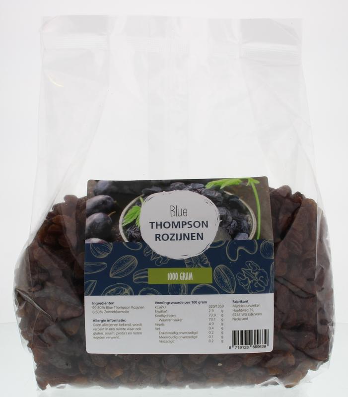 MijnNatuurwinkel Blue thompson rozijnen 1.00 Kilogram