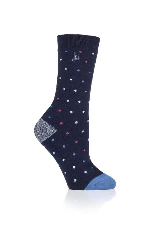 Heat Holders Ladies ultra lite socks berry maat 4-8 navy  1 Paar