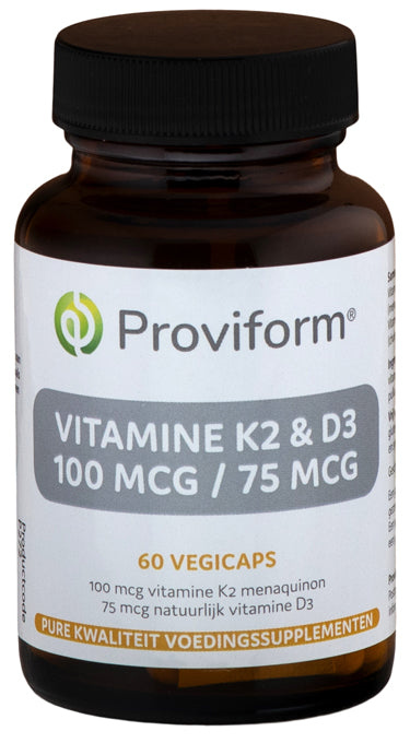 Proviform Vitamine K2 100mcg & D3 75mcg 60 Vegetarische capsules