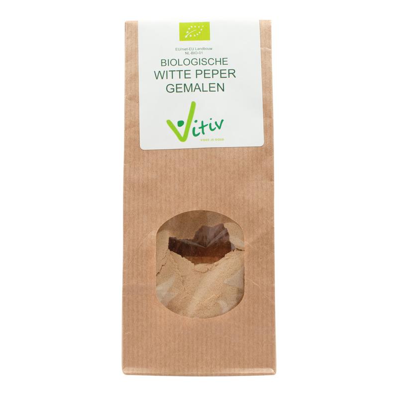 Vitiv Peper gemalen wit bio 250 Gram