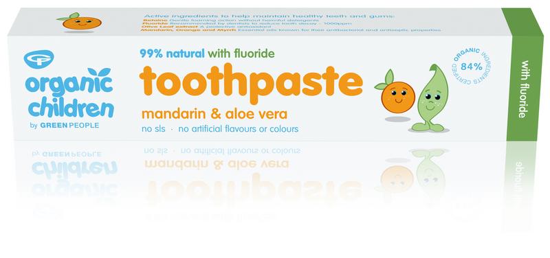 Green People Organic children mandarin toothpaste with fluoride 50.00 Milliliter