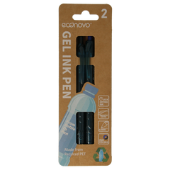 Econovo Gelpennen 0,7mm blauw/zwart 2.00 Stuks