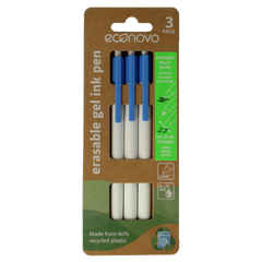 Econovo Gelpennen uitwisbaar blauw 3.00 Stuks