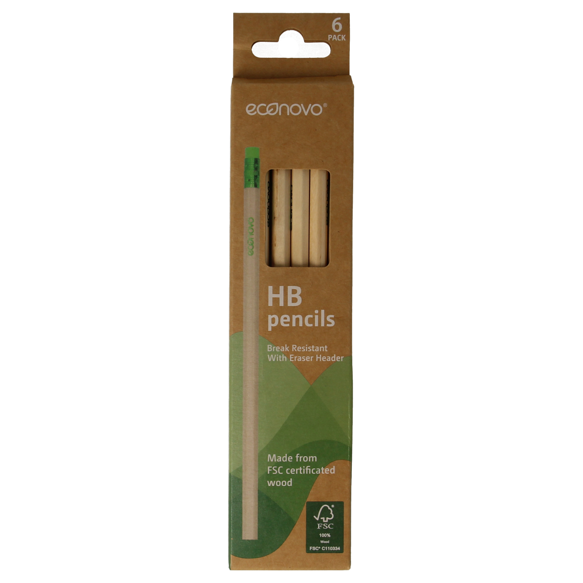 Econovo Potloden FSC met gum 6.00 Stuks