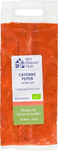 Het Blauwe Huis Cayennepoeder scherp bio 15.00 Gram