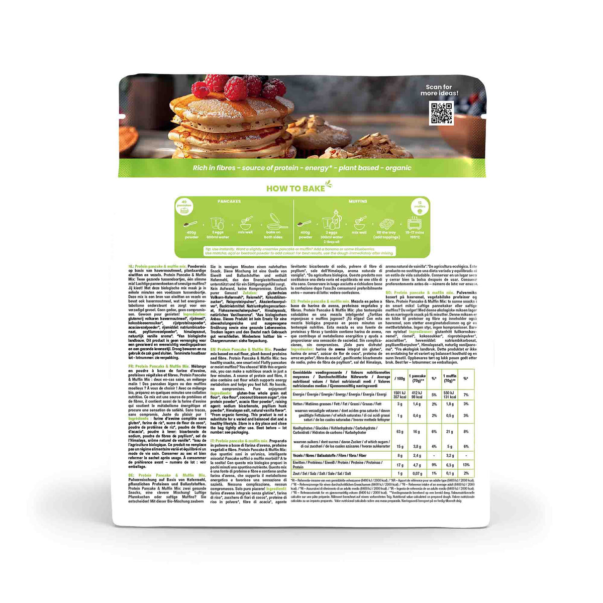 Purasana Glutenvrije pannenkoeken-muffin mix BIO 400.00 Gram
