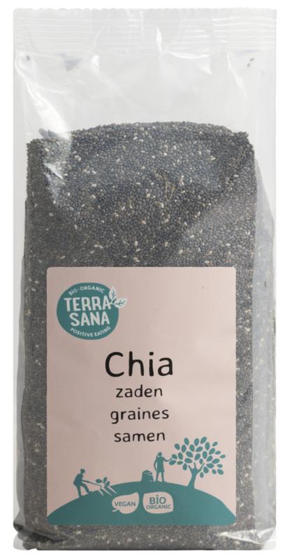 TerraSana RAW semi di Chia neri bio 600 Gram